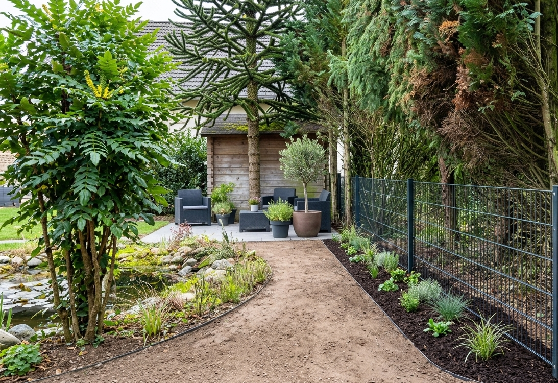 Gartenbau Wiesbaden — fertiggestellte Terrasse von HHG aus Delkenheim